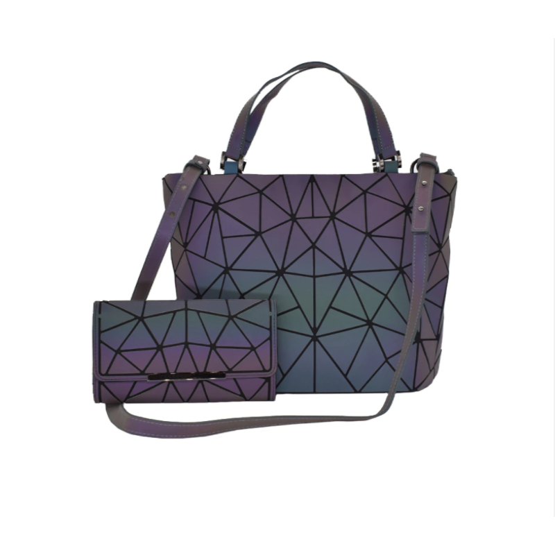 Trendy Geometric Patterned Ladies Backpack