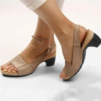 Women’s Comfort Buckle Low Heel Sandals