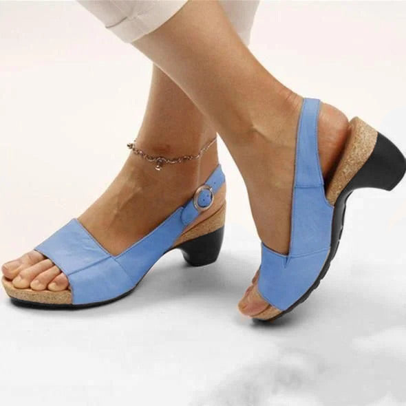 Women’s Comfort Buckle Low Heel Sandals