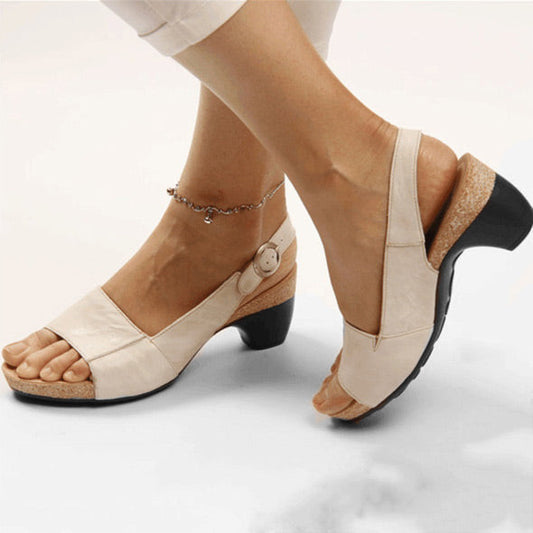 Women’s Comfort Buckle Low Heel Sandals