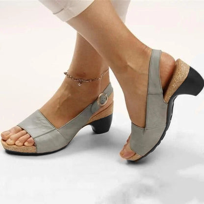 Women’s Comfort Buckle Low Heel Sandals