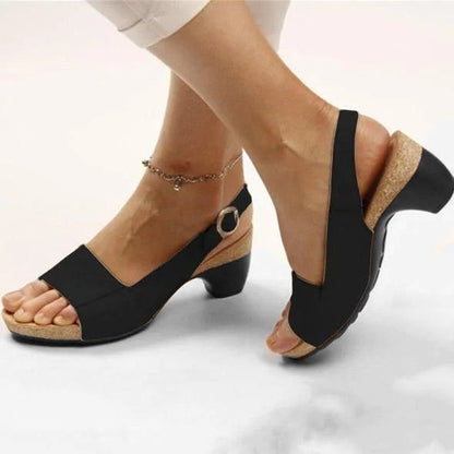 Women’s Comfort Buckle Low Heel Sandals