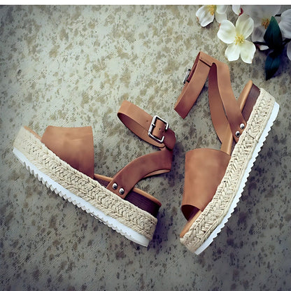 Anne Wedge Sandals With Platform