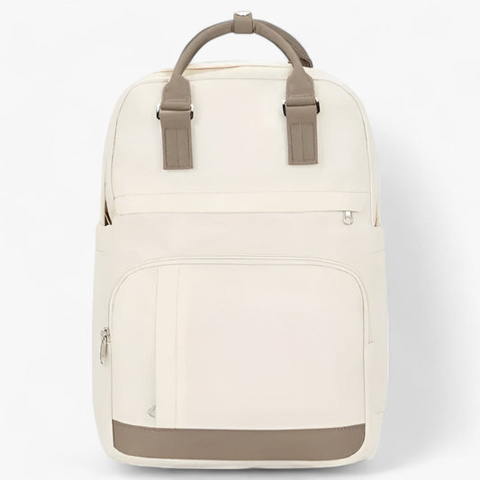 Spacious Beige Waterproof Laptop Backpack