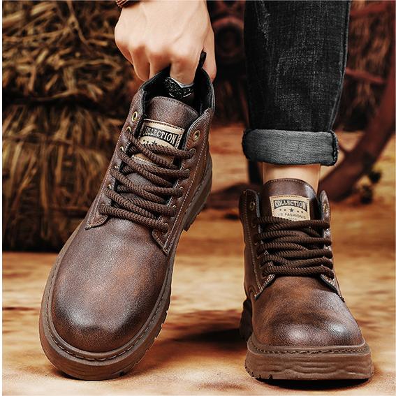 Sophisticated Vintage Leather Boots for Men