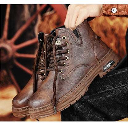 Sophisticated Vintage Leather Boots for Men