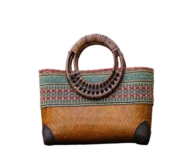 Natural Weave Bamboo Ladies Handbag