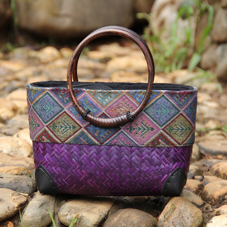 Natural Weave Bamboo Ladies Handbag